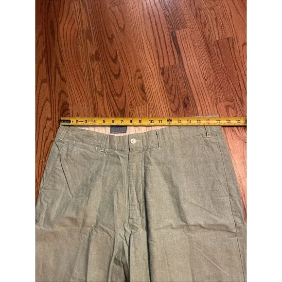 Castaway Nantucket Island Men's Beach Shorts Solid Green 100% Cotton Size 36 - Picture 6 of 7
